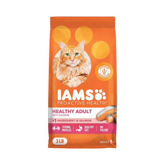 IAMS Proactive Health Dry Cat Food With Real Salmon 3lb Bag