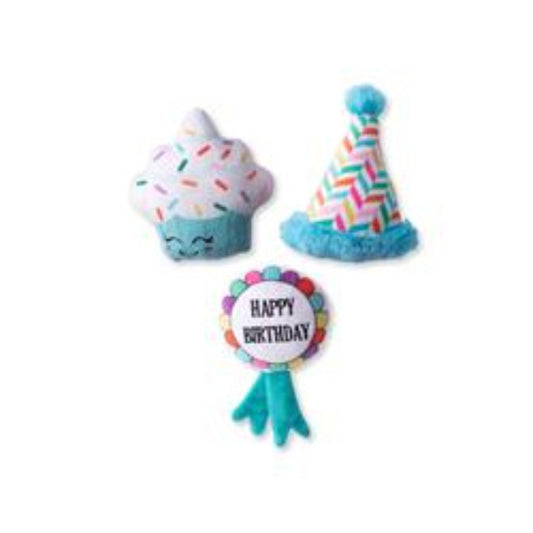 Happy Bark-day Small Plush Dog Toys Set of 3