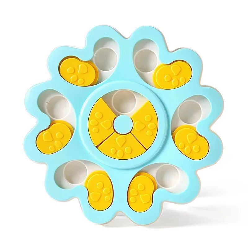 Dog Puzzle Slow Bowl Flower Shape Improve Pet IQ Interactive