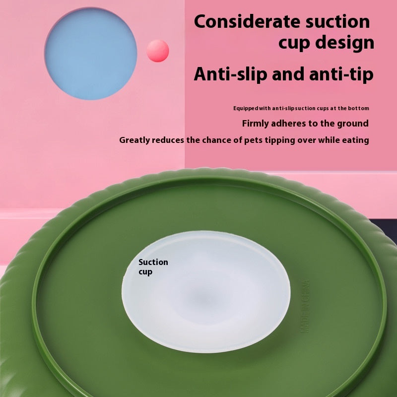 Pet Food Basin Rotating Game Board Anti-choke Silica Gel Pad