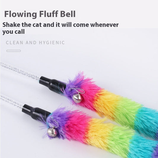 Long Plush Cat Teaser Relief Interaction