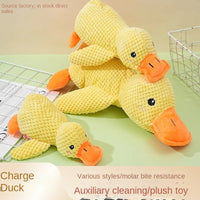 Dogs' Plush Companion Duck Toy for Biting and Teeth Cleaning