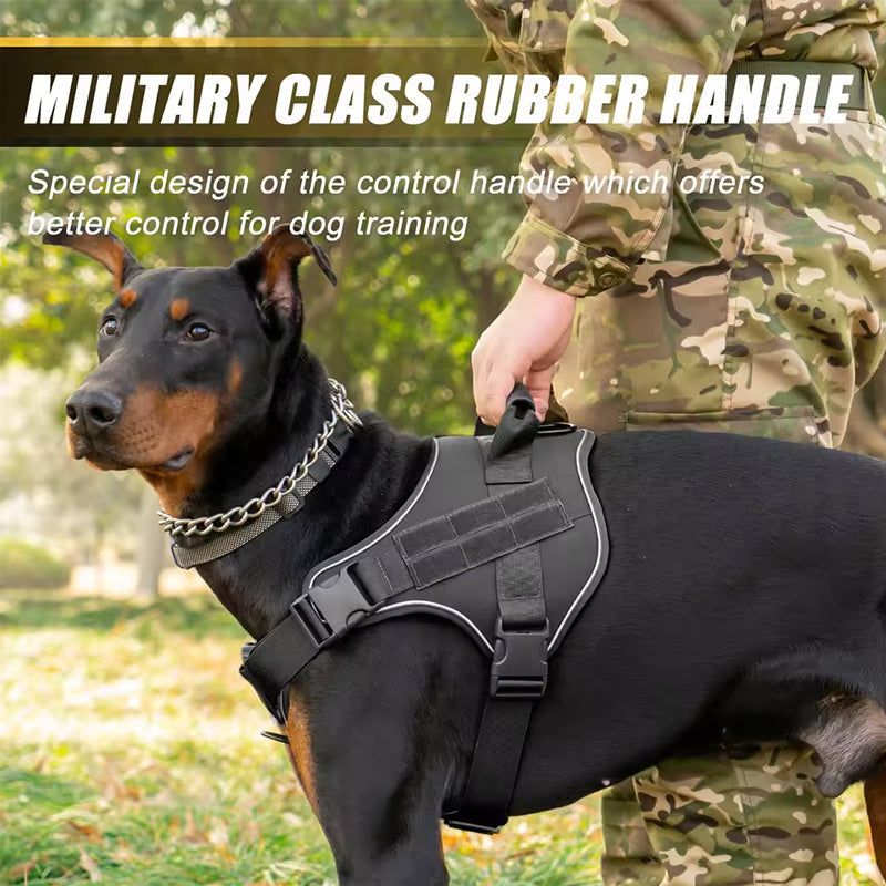 Tactical dog vest: for large dogs (German Shepherd, Golden Retriever) – training, military-style accessories. - Purrfect Pet Kingdom