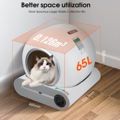 Automatic cleaning, eliminates odors, supports WiFi application control, intelligent automatic cat litter box with padding at Purrfect Pet Kingdom