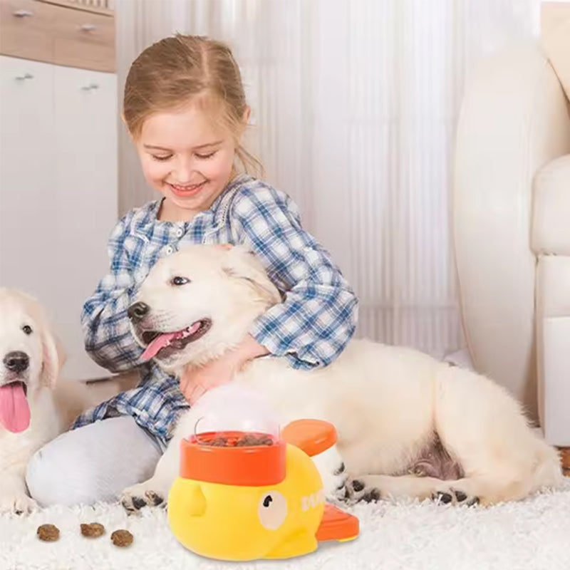 Intelligent Cartoon Dog Automatic Feeder: Large Capacity, Anti - slip, Doubles as Toy & Feeding Utensil - Purrfect Pet Kingdom