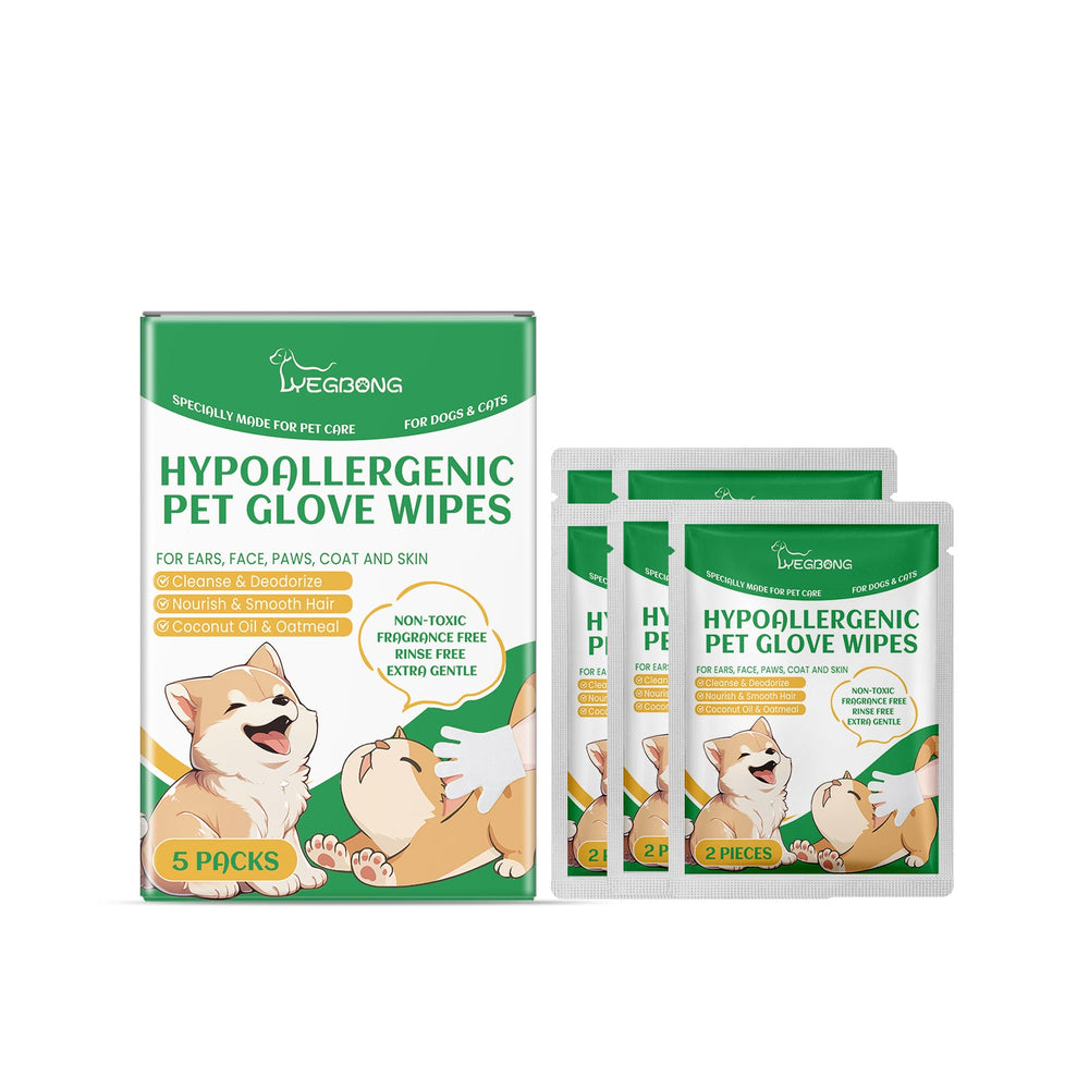 Pet Disposable Cleaning Gloves Dog Cat Hair And Skin Gentle