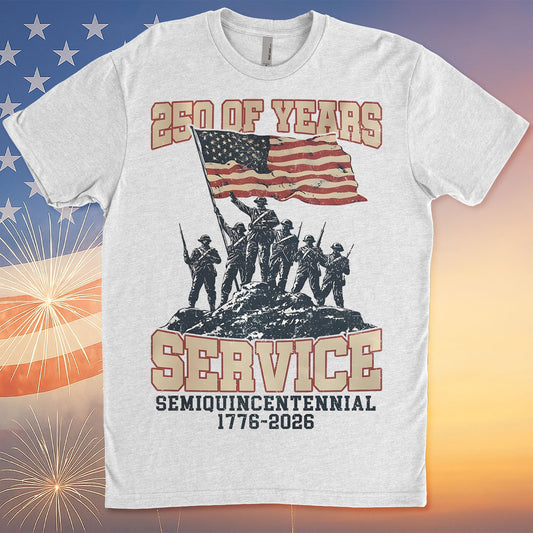 250 Years Of Service Shirt | Happy 250th Birthday USA Shirt | America 250th Anniversary Tee | Independence Day T-Shirt 682562