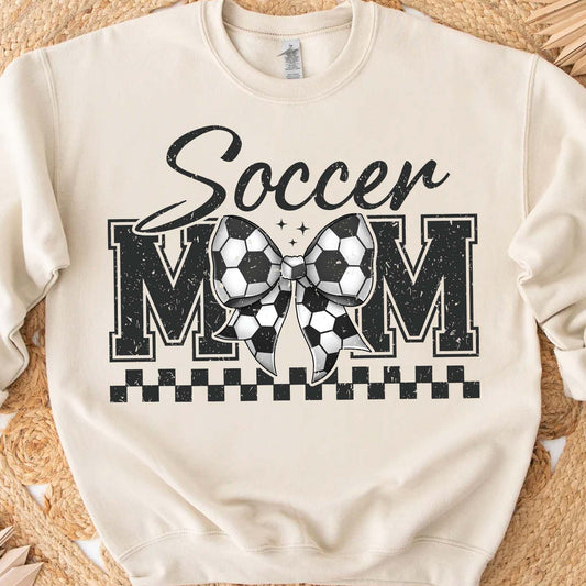 Retro Coquette Soccer Mom Sweatshirt – Game Day Mother's Day Gift For Sporty Mom, Stylish Game Day Apparel 682149