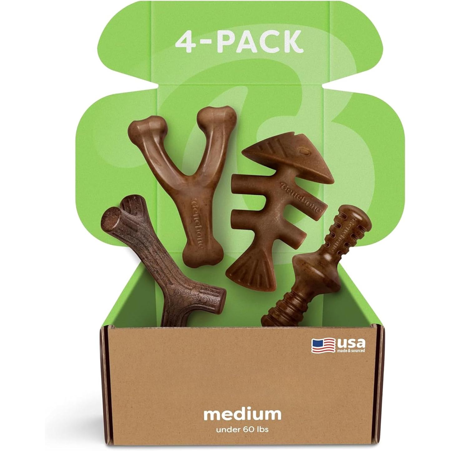 Dog Toy 4-Pack Durable Chew Toys for Aggressive Chewers