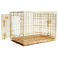 24-42" Collapsible Copper Gold Dog Crate GLD24-42