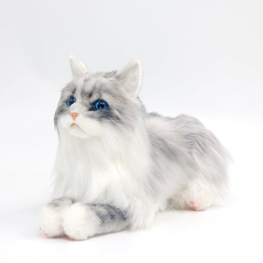 Plush Grey Hair Cat with Blue Eyes Order to Make