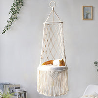 Macrame Hanging Cat Swing Bed