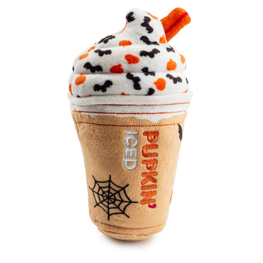 Pupkin' Donuts Halloween Iced Cup Plush Dog Toy