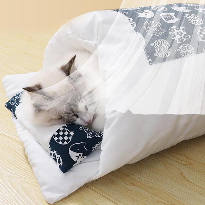 Cat Bed Winter Removable Warm Cat Sleeping Bag Deep Sleep