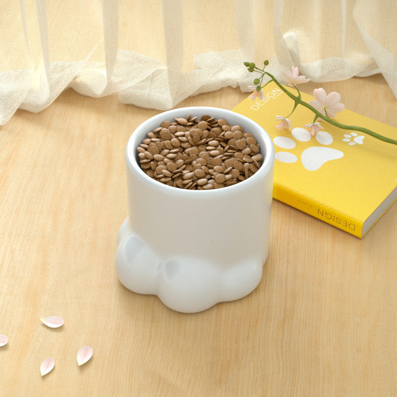 Cat Bowl Ceramic High Foot Protection Cervical Spine Large