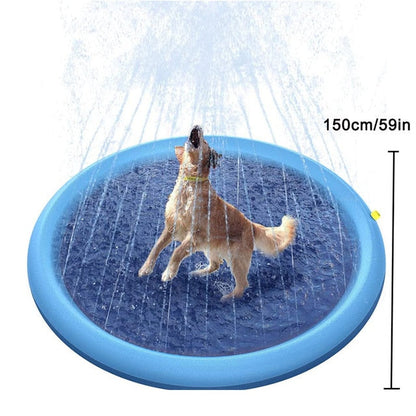 Dog Sprinkler Pad Cooling Mat Play Water Splash 💦