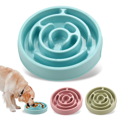 Pet Dog Slow Feeder Bowl Non Slip Anti-Gulping Slower Food