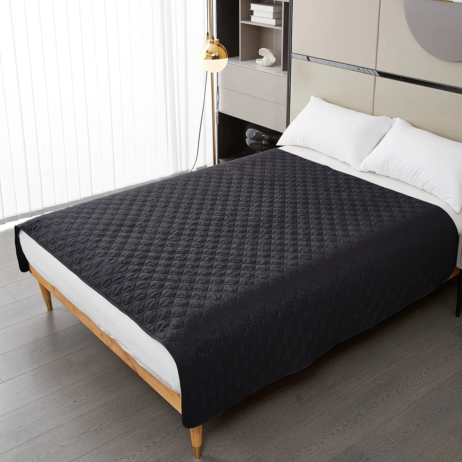 Waterproof and non-slip mattress protector dog bed cover by Lootquake LLC in dark gray, available in 52x79 inch and 68x79 ...