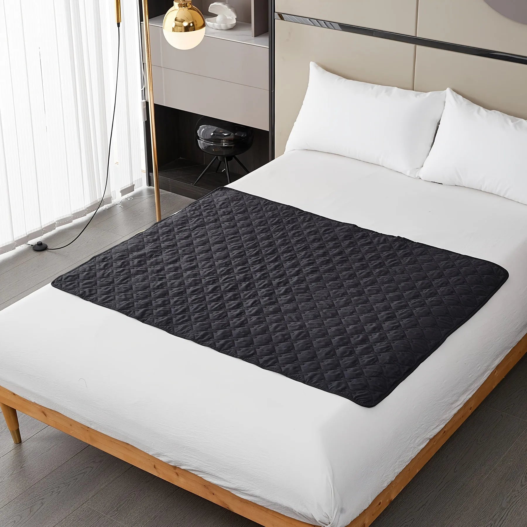 Waterproof and non-slip mattress protector dog bed cover by Lootquake LLC in dark gray, available in 52x79 inch and 68x79 ...