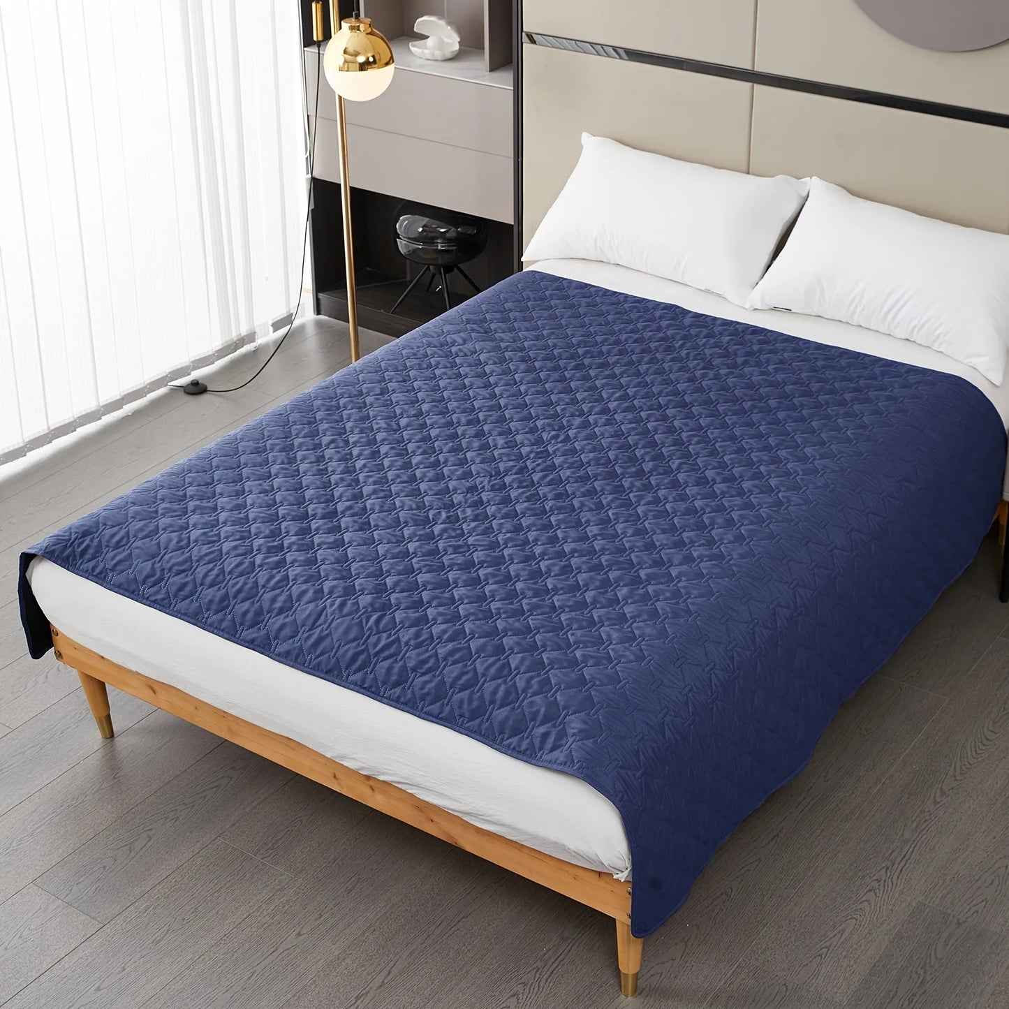 Waterproof and non-slip mattress protector dog bed cover by Lootquake LLC in dark gray, available in 52x79 inch and 68x79 ...