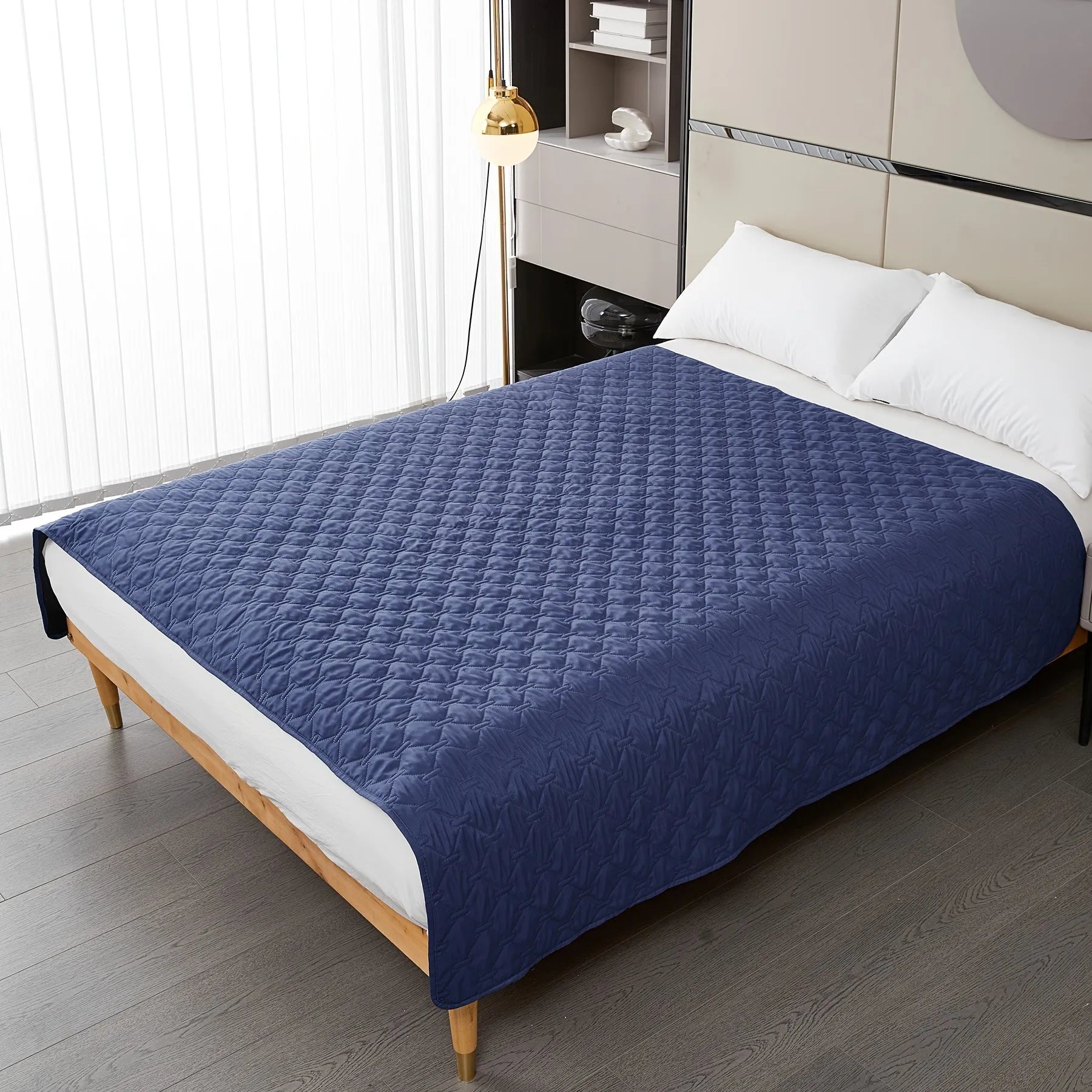 Waterproof and non-slip dark gray mattress protector dog bed cover by Lootquake LLC, available in 52x79 inch and 68x79 inc...