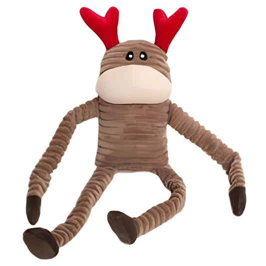 Holiday Crinkle Reindeer Dog Toy