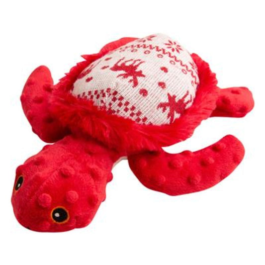 Merry the Turtle (Ugly Christmas Sweater - Red) 10" Dog Toy