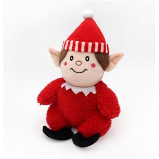 Holiday Cheeky Chumz Red Elf Dog Toy
