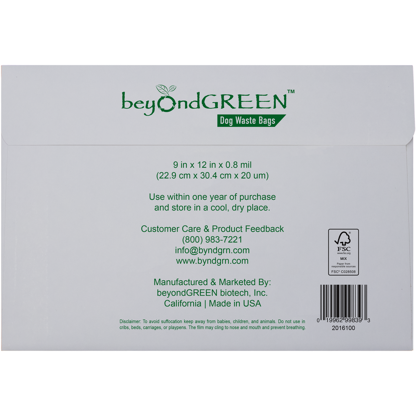 beyondGREEN Waste Refill 100ct