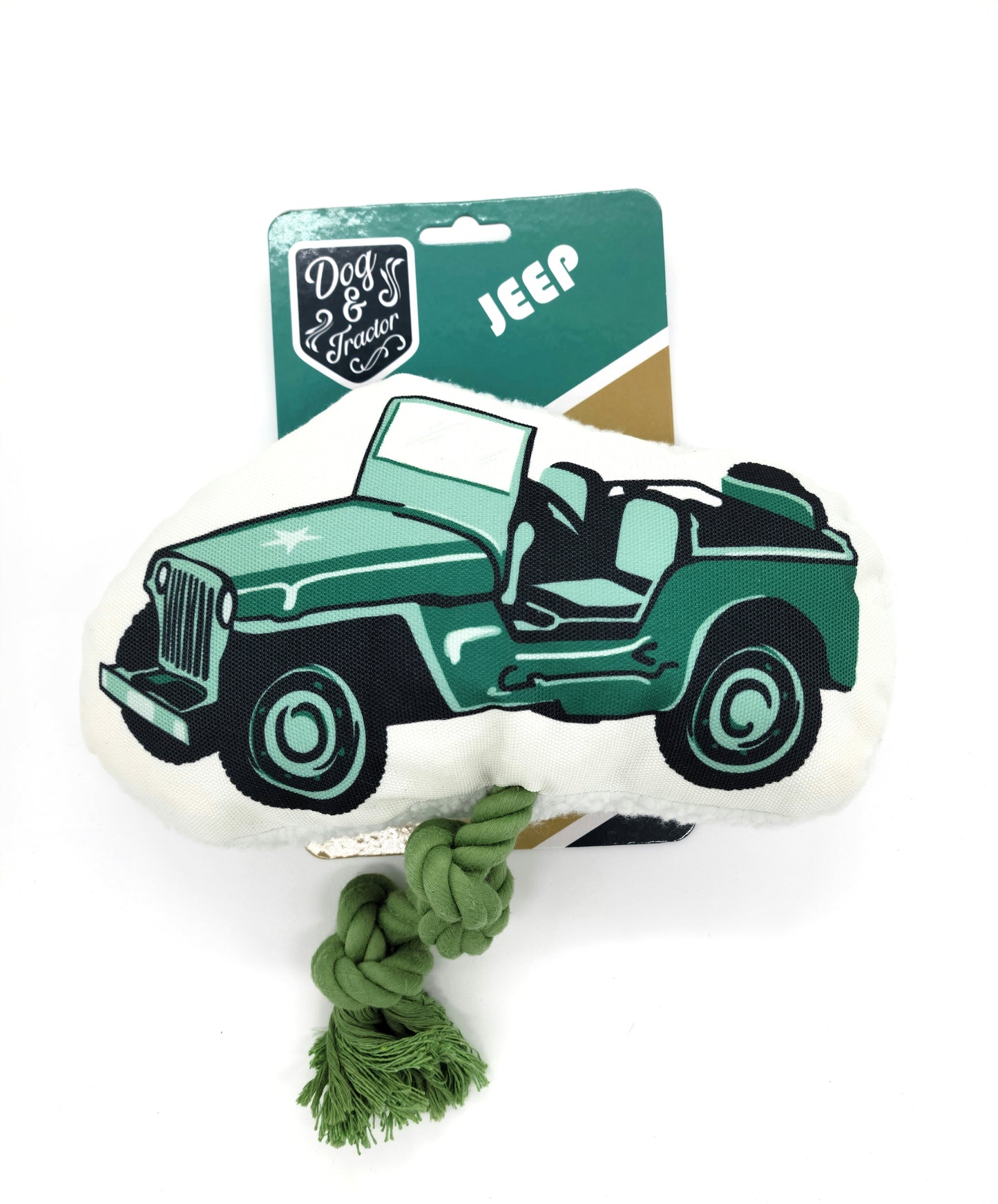 Army Jeep Plush Dog Toy Squeaker Crinkle 🚙