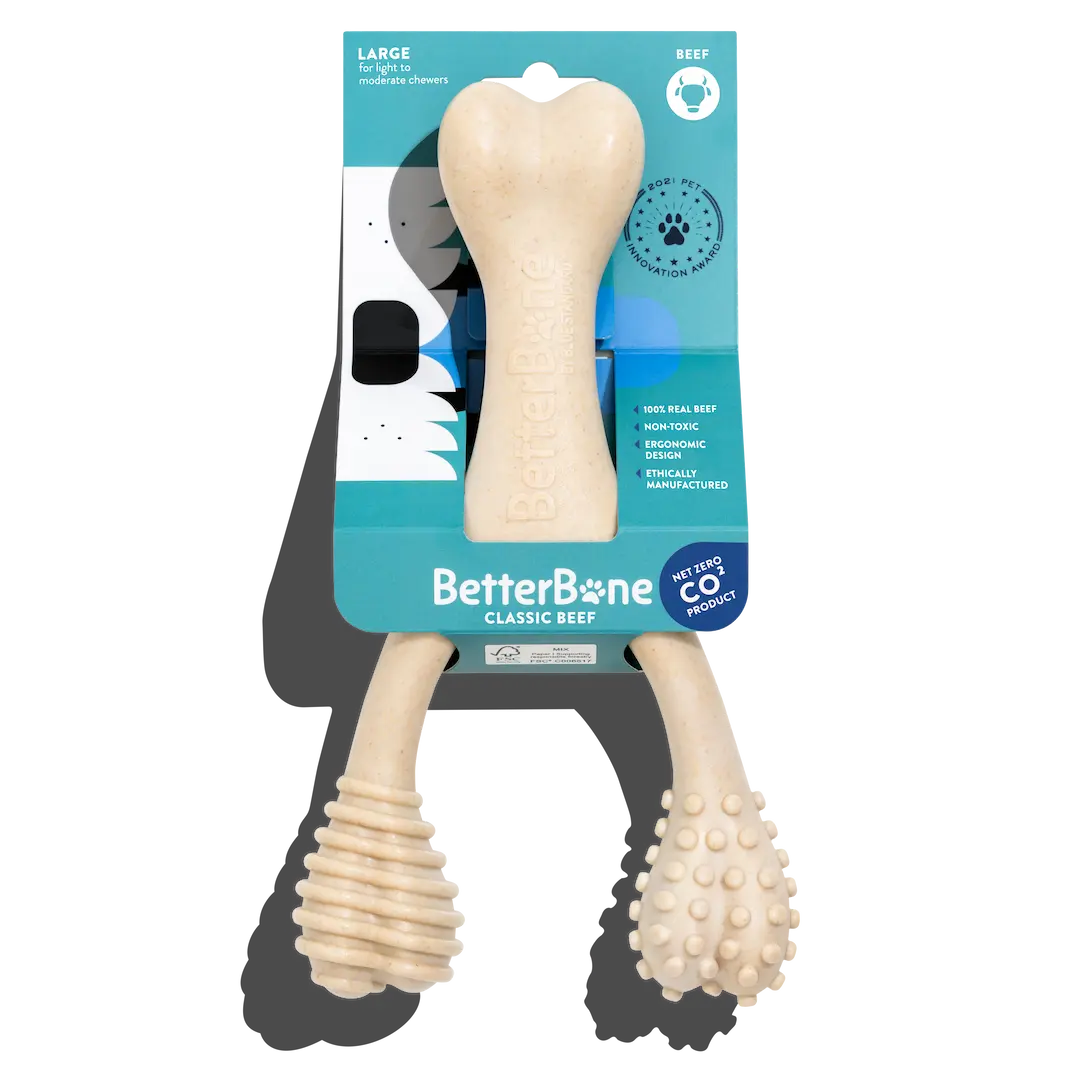 The Better Bone Natural Dog Bone BetterBone CLASSIC - All Natural, Non-Toxic, Safer on Teeth, Soft, Puppy, Dog Chew-NYLON FREE