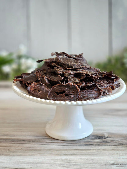 Premium Sliced Turkey Heart Dog Treats by Naked Beasts 6 oz