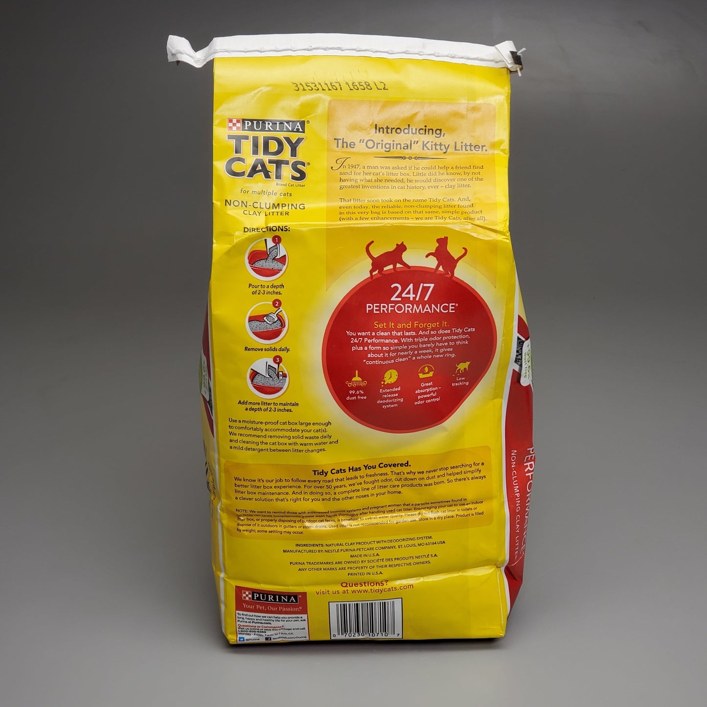 ZA@ PURINA 40 POUNDS! (4 Bags) Tidy Cats Non Clumping Cat Litter 10 lb. Bags