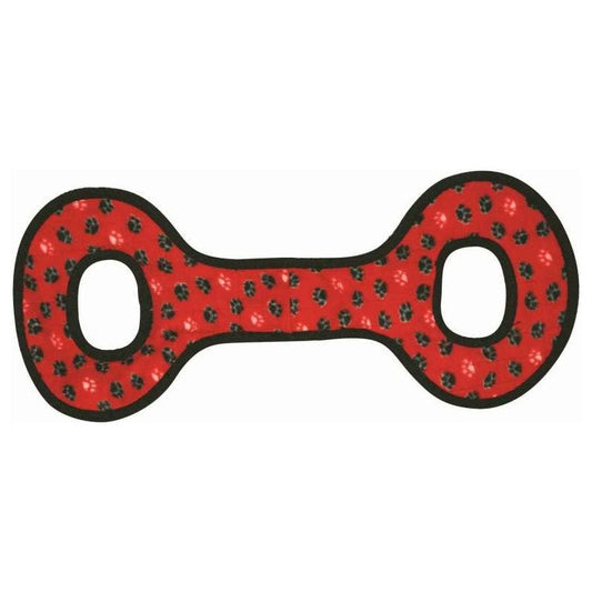 Tuffy Ultimate Tug-O-War Red Paws Durable Tough Dog Toy
