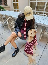 Rosé Bliss Thin Useless Striped Scarf (Free with Matching Sweater Purchase)