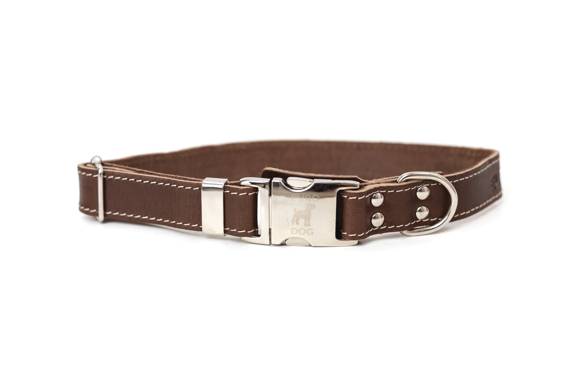 Dog Collar Quick-Release Style Leather Collar and Leash Set - size and texture image for dog collar