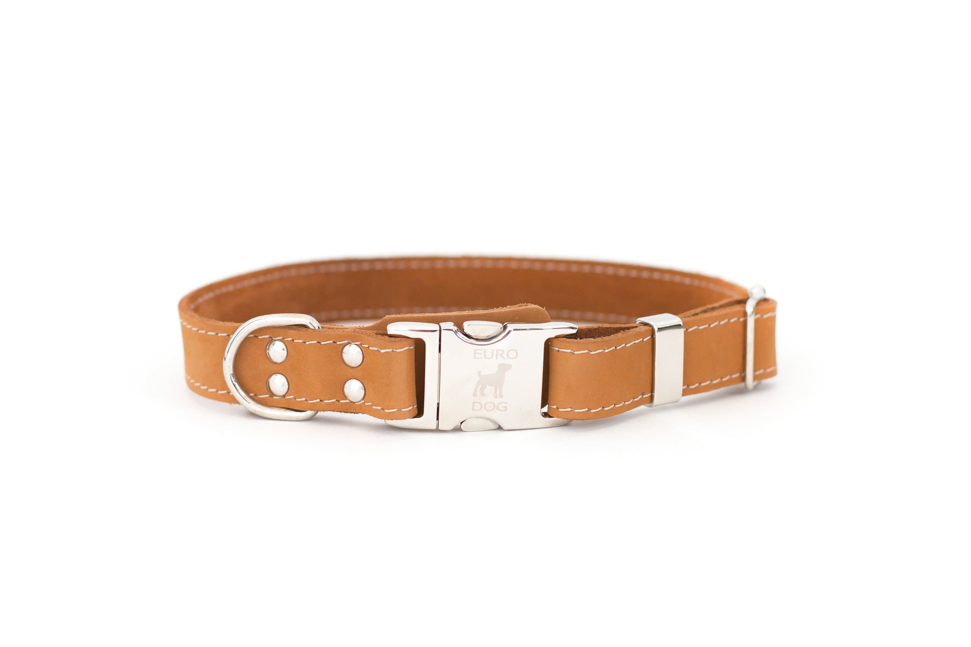 Bestseller Quick - Release Khaki Leather Dog Collar with Metal Buckle - Dog Harnesses - Euro - Dog Collars and Leads