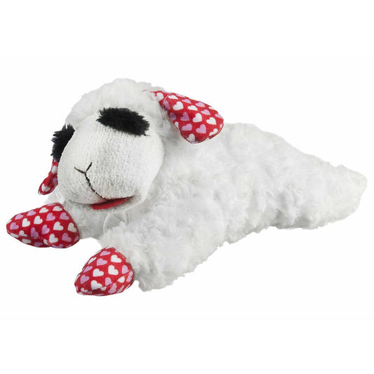 Valentines Day Hearts Lamb Chop Plush Dog Toy - 10.5"