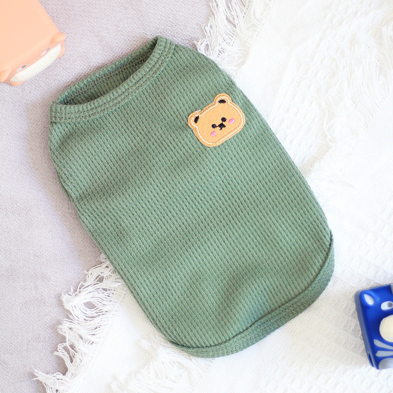 Thin Sleeveless Vest Small Dog Teddy Pomeranian Bears Pet Cat Dog Clothes