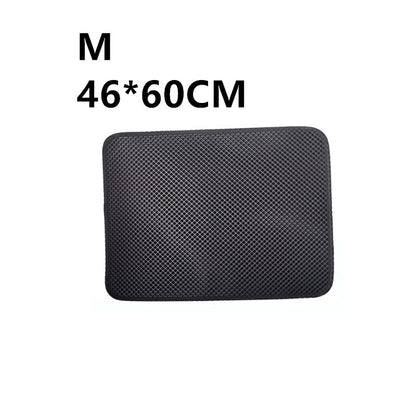 Double Layer Cat Litter Trapping Mat — Waterproof Bed Pad for Litter Box