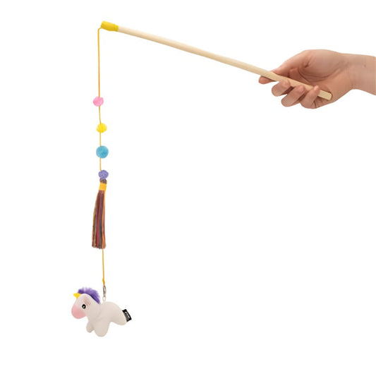 ZippyStick Unicorn Cat Toy