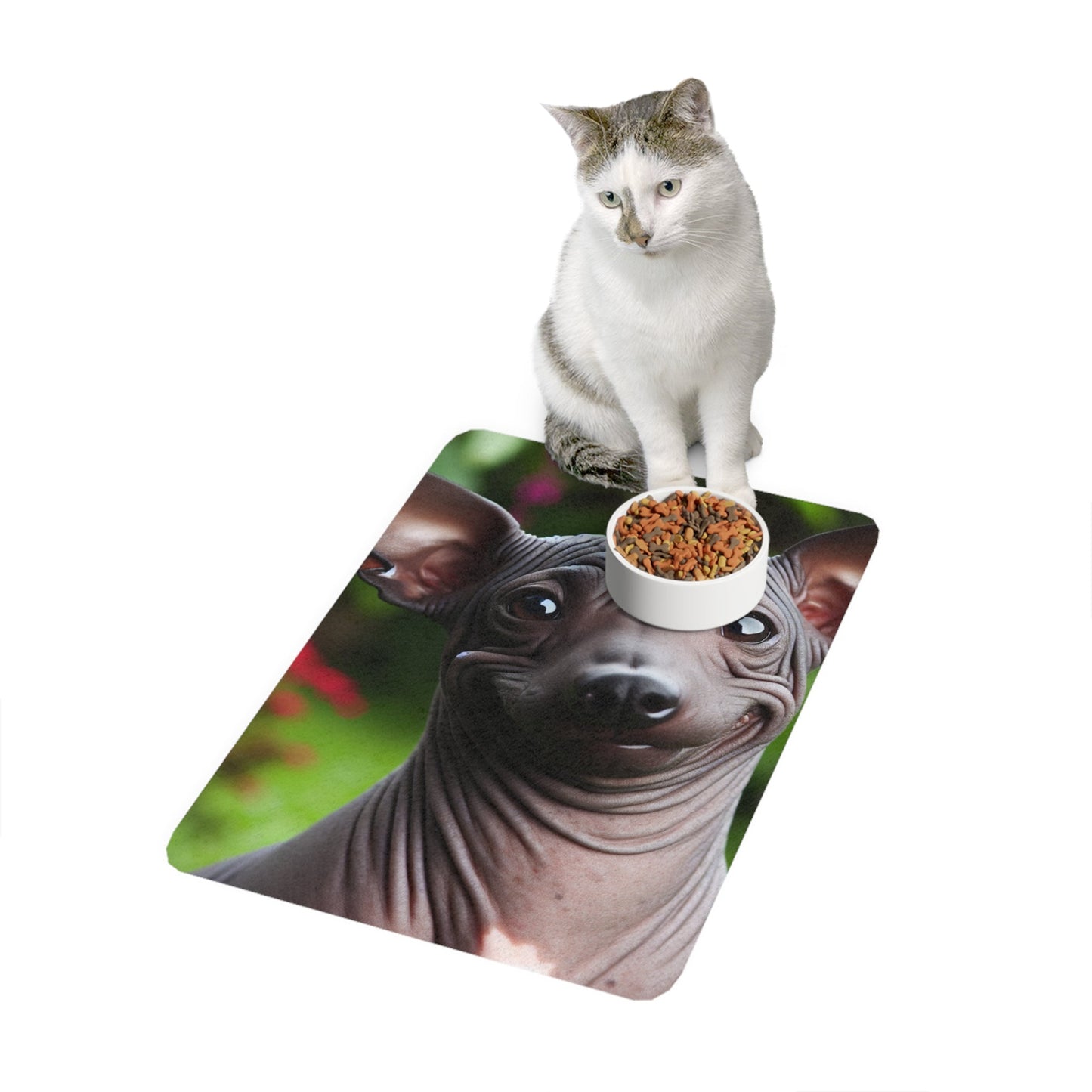 Vertical Pet Food Mat (12x18) - Peruvian Hairless Dog