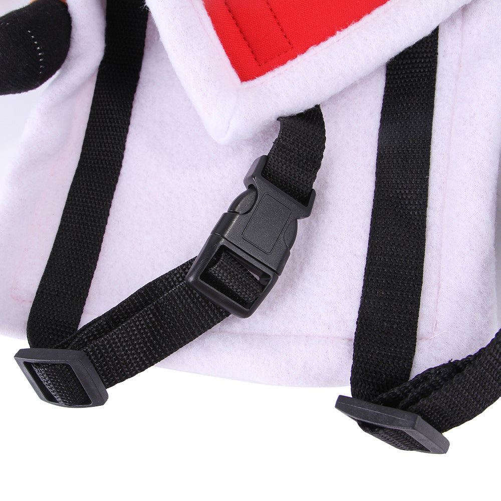 Dog Rider Costume with Adjustable Straps & Plush Saddle