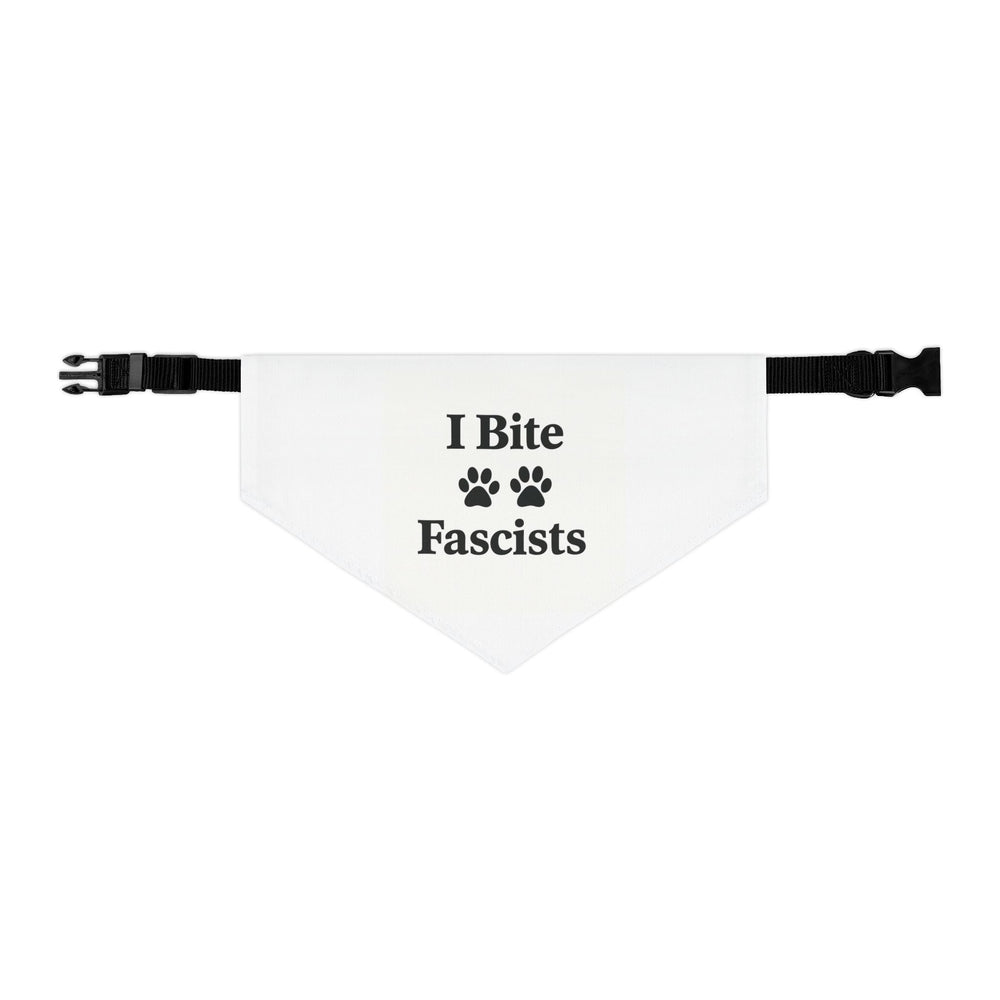 I Bite Fascists Dog Bandana and Collar