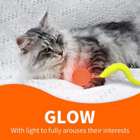 Interactive Cat Toys Jumping Ball USB Rechargeable LED Light