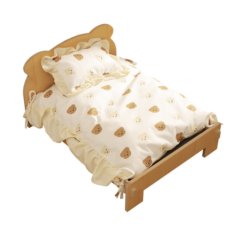 Cat Bed Solid Wood Removable Princess Style 🛏️