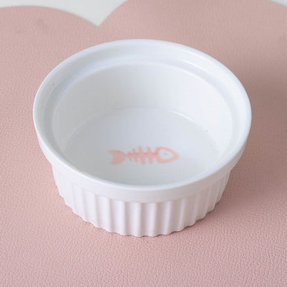 Cat Bowl Ceramic Double Bowl Water Bowl Tall Diagonal Pet