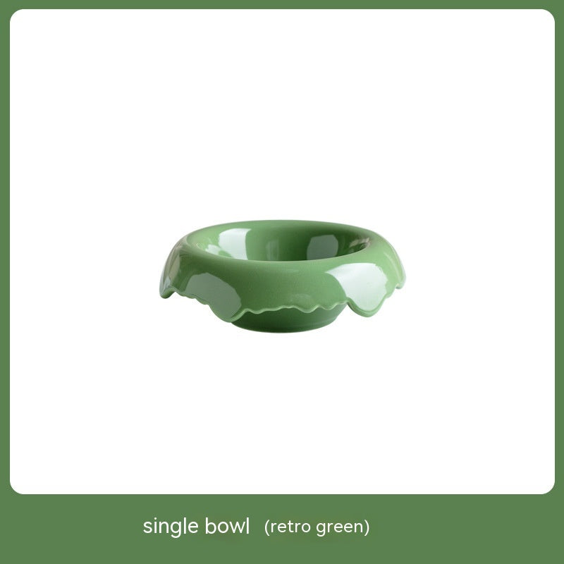 Elevated Ceramic Cat Bowl: Stylish Posture & Digestion Aid