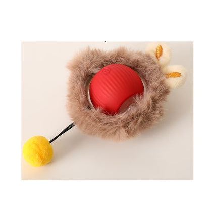 Purrfect Pet Kingdom Interactive Rolling Cat Ball (Red) - Premium Cat Toys