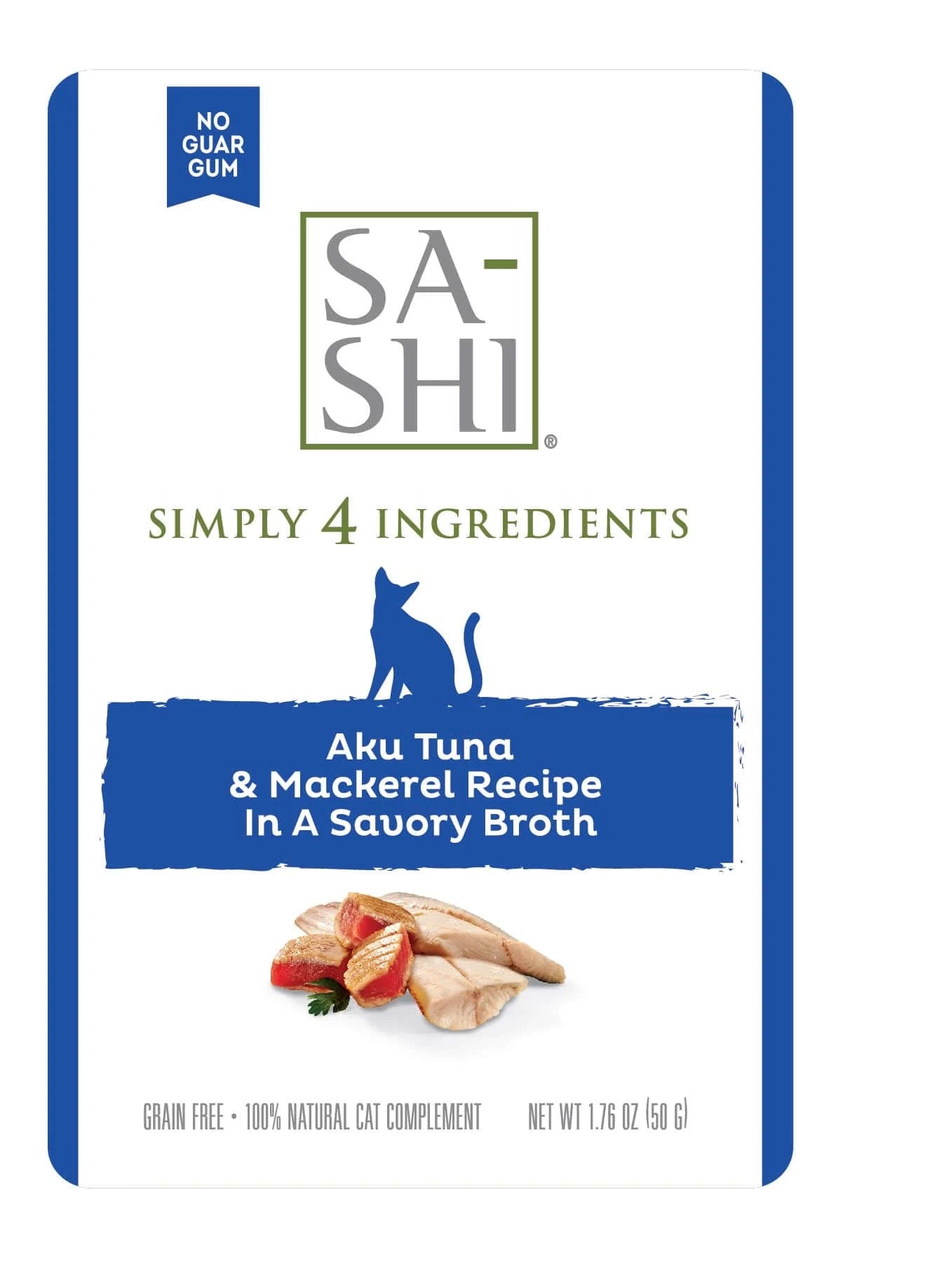Sa - Shi Tuna & Mackerel Recipe (1.76oz) - Sa - Shi Cat Food Topper - The Family Pet